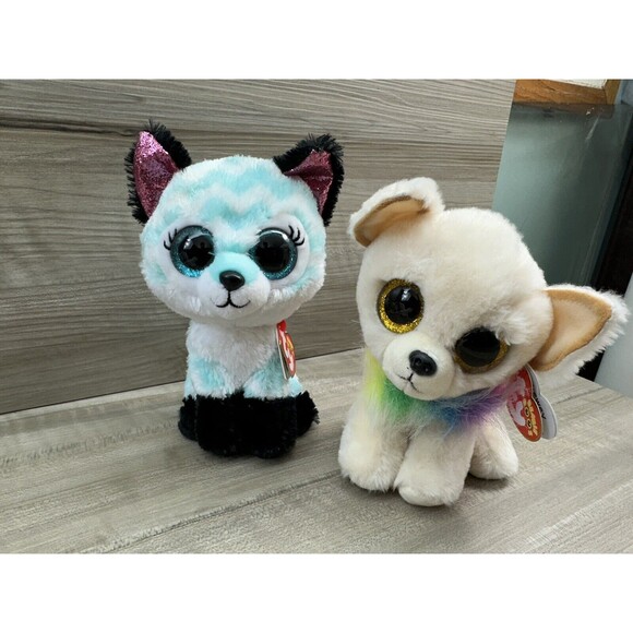 5 Beanie Boos Lot.  4 w Tags 1 w/o Tags. Tundra Heather Chewey Atlas Slush - Picture 4 of 5